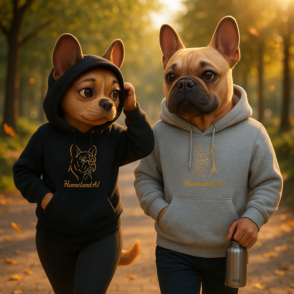 HAI French Bulldog Face Champion hoodie