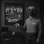 Retro Brooklyn: Pixel Art Under the Moonlight
