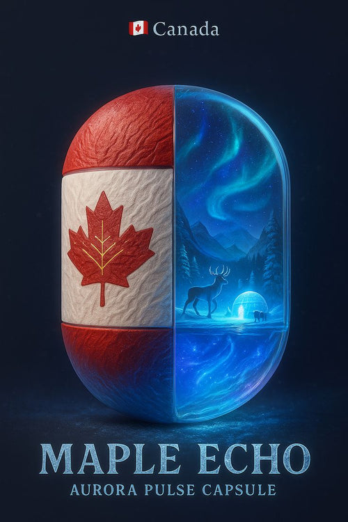 Maple Echo Canada Capsule – AI Maple Leaf Art Print