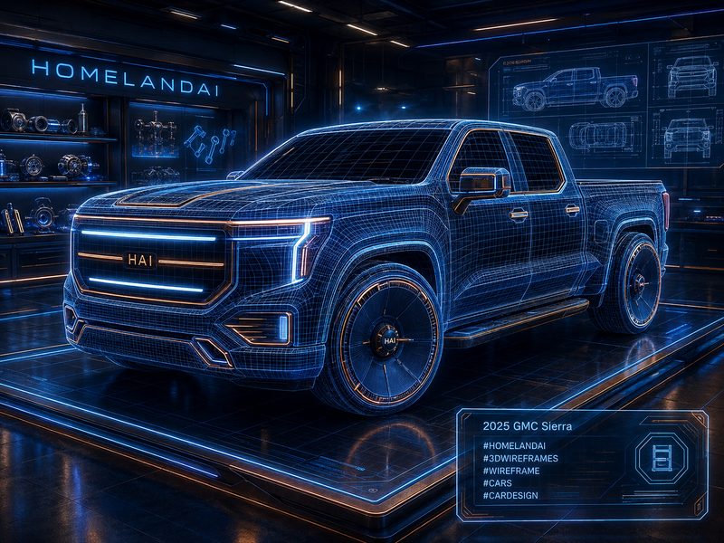 HOMELANDAI Wireframe Garage – 2025 GMC Sierra 1500 Denali