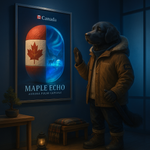 Maple Echo Canada Capsule – AI Maple Leaf Art Print