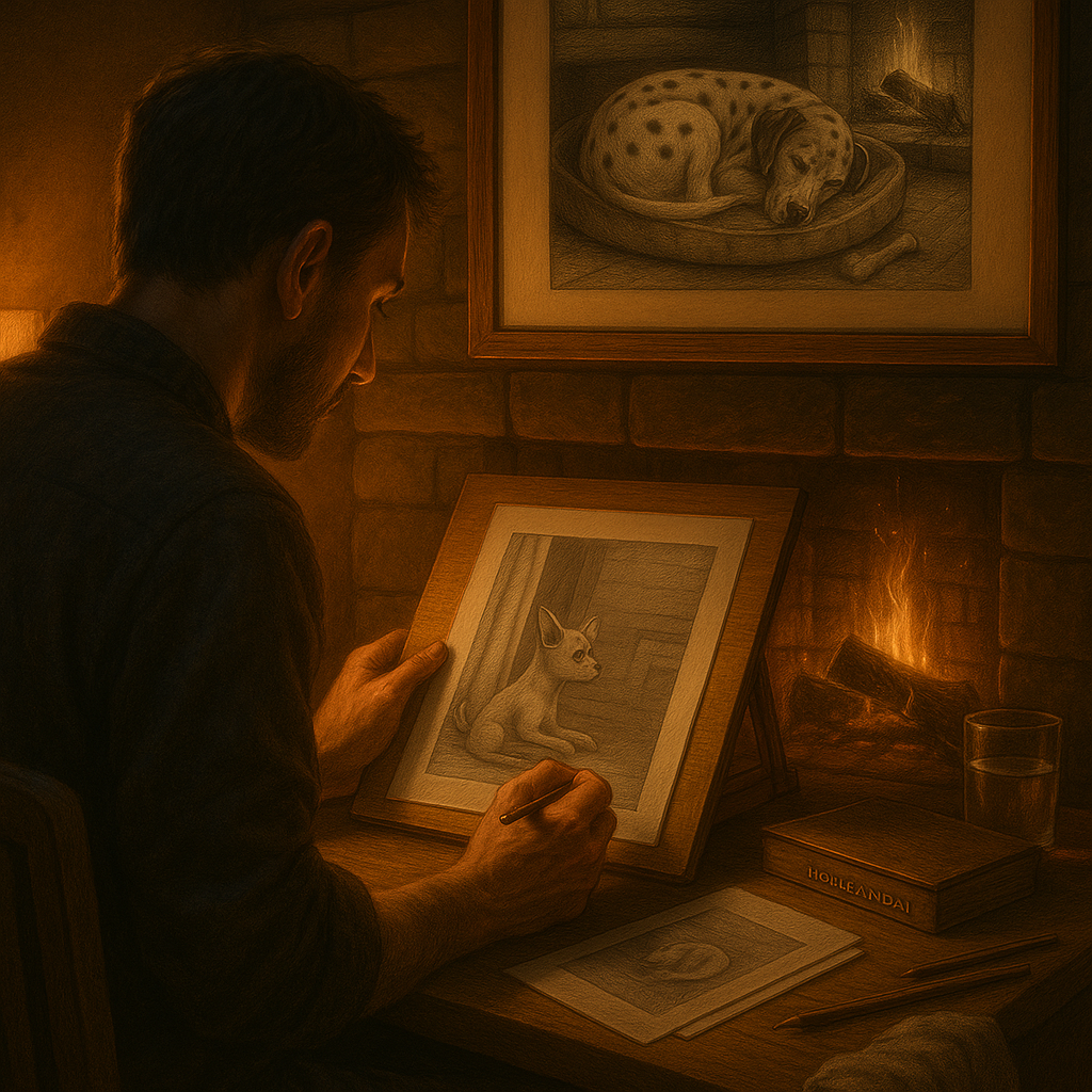 Fireplace Dream – HomelandAI Sketch Series