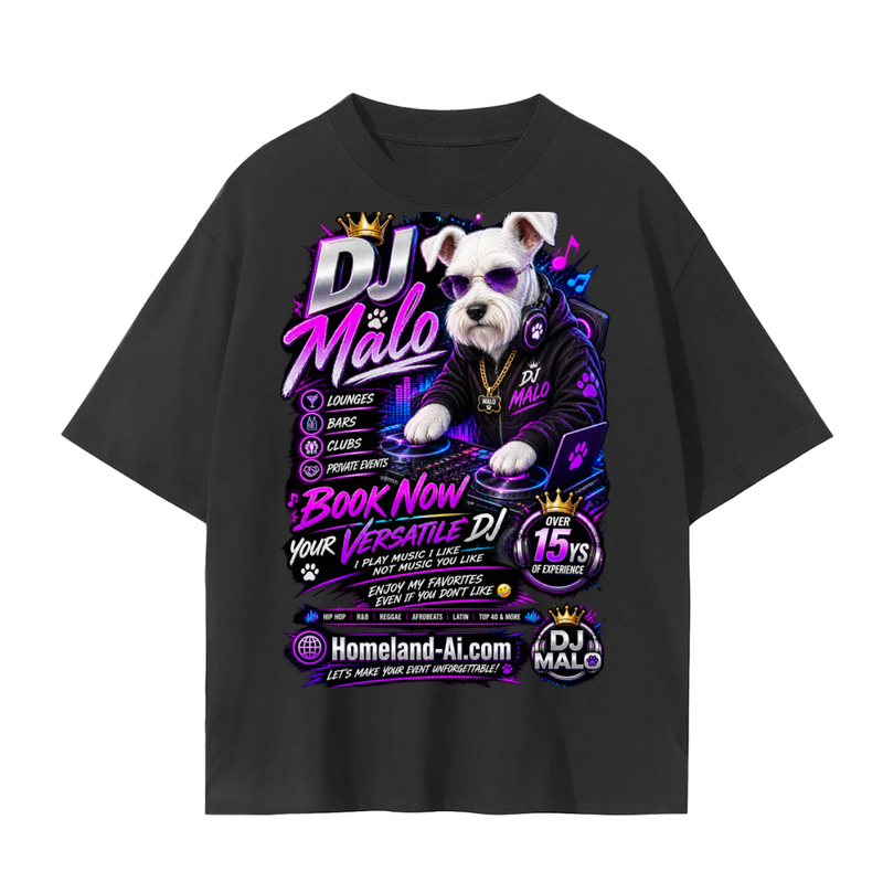 DJ Malo HomelandAI Graphic T-Shirt