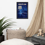 Route 66 Chicago Night Drive – Vintage Highway Wall Art
