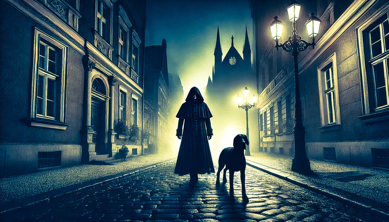 The Shadow Walker – Mysterious Dog Silhouette Digital Art Print