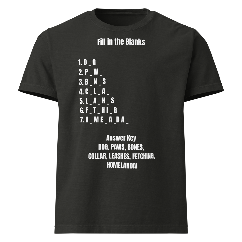 Fill-in-the-Blanks Dog Lover Tee